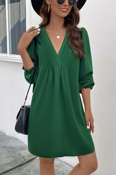 ruched flounce dress AHTJRT Flounce Dress for Women Ruched Swing Dresses Sleeveless Summer Loose Sundress Flowy Midi Dress with Spaghetti Straps Dark Green S