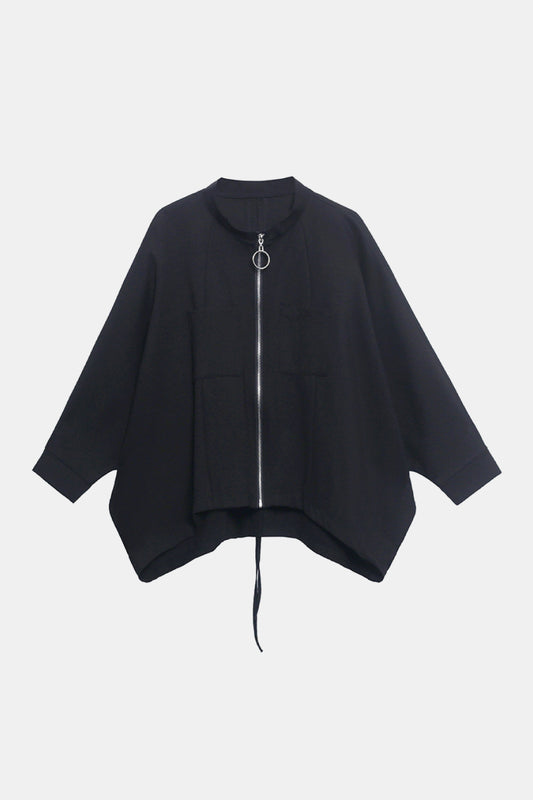 Zip Up Dolman Sleeve Jacket