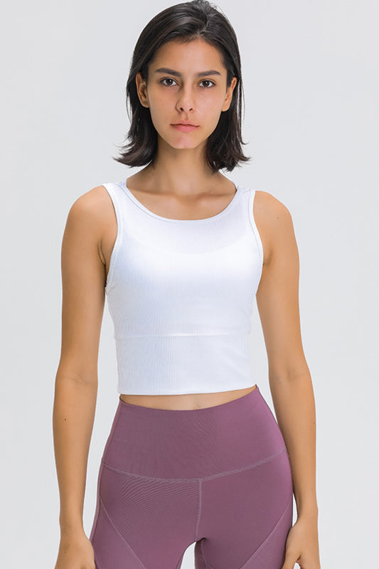 Ribbed Multiway Active Crop - White Stag Clothing