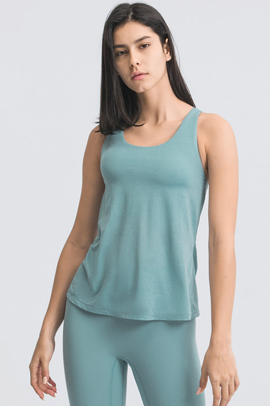 Cross Sports Bra Wrap Tank Top - White Stag Clothing