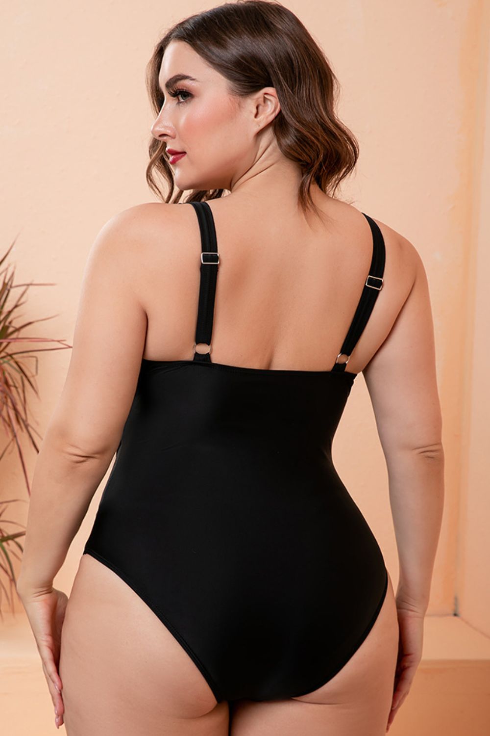 Full Size Two-Tone One-Piece Swimsuit - White Stag Clothing