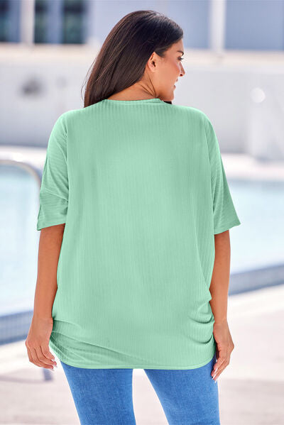 Plus Size Ribbed Cocoon Cover Up