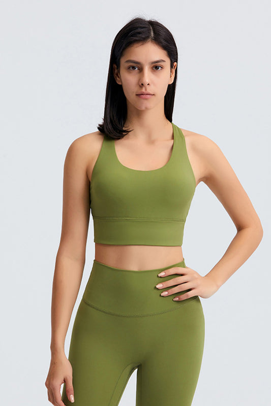 Triangle Mesh Back Sports Bra - White Stag Clothing