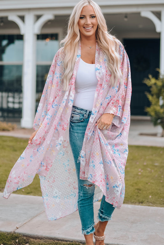 Mixed Print Open Front Cover-Up - White Stag Clothing