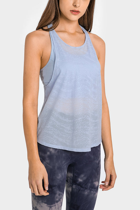 Spliced Mesh Racer Back Tank - White Stag Clothing