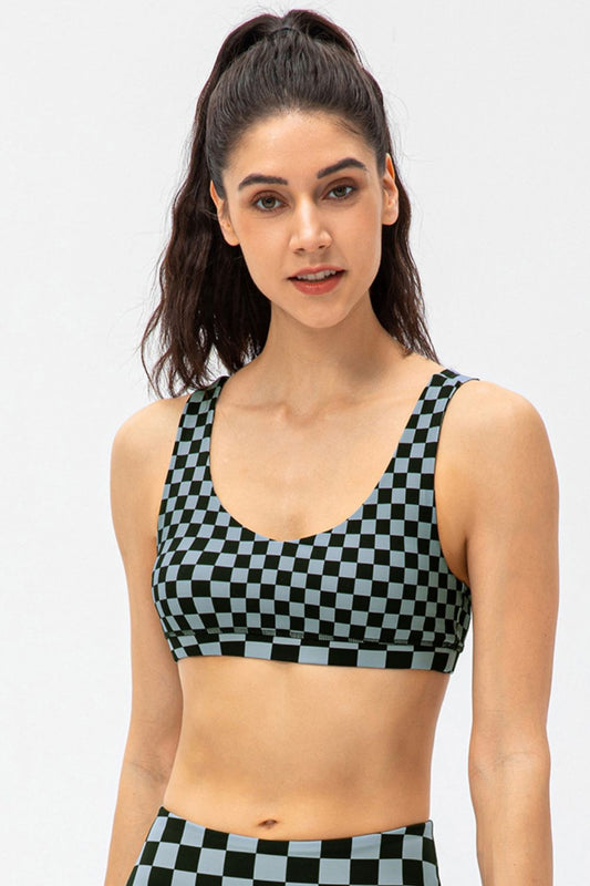 Checkered Sports Bra - White Stag Clothing