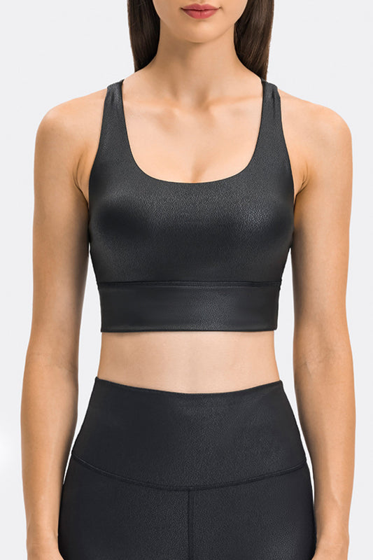 Crisscross Strappy Back Sports Bra - White Stag Clothing