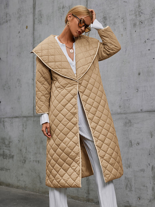 Quilted One-Snap Puffer Coat - White Stag Clothing