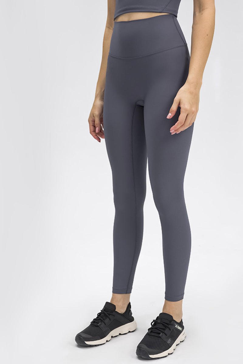 Seamless Wide Band Waist Sports Leggings - White Stag Clothing