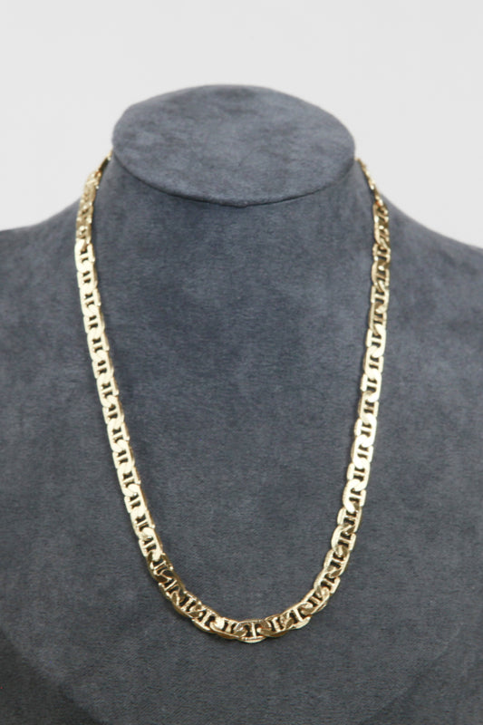 Gold Chain Geometric Inlay Necklace - White Stag Clothing