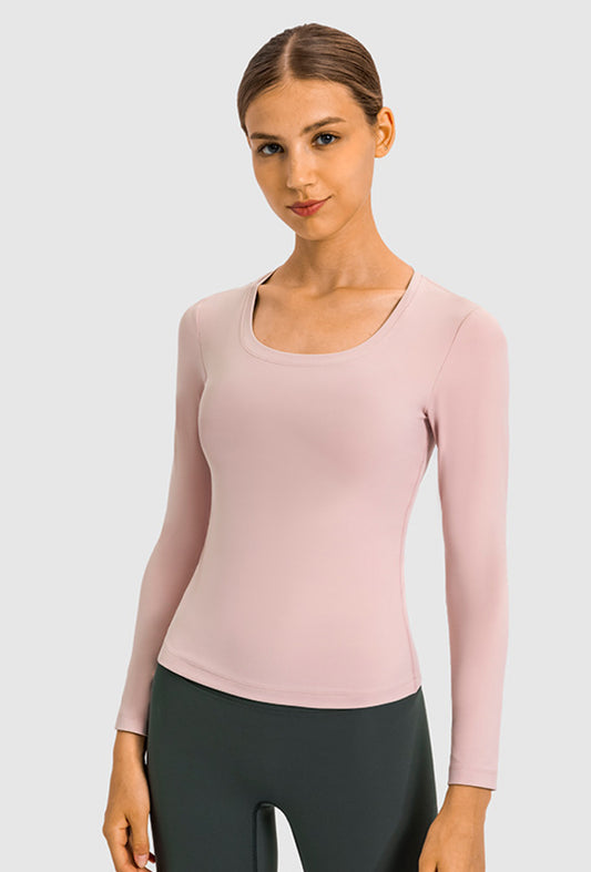 Seamless Round Neck Fitness Tee - White Stag Clothing
