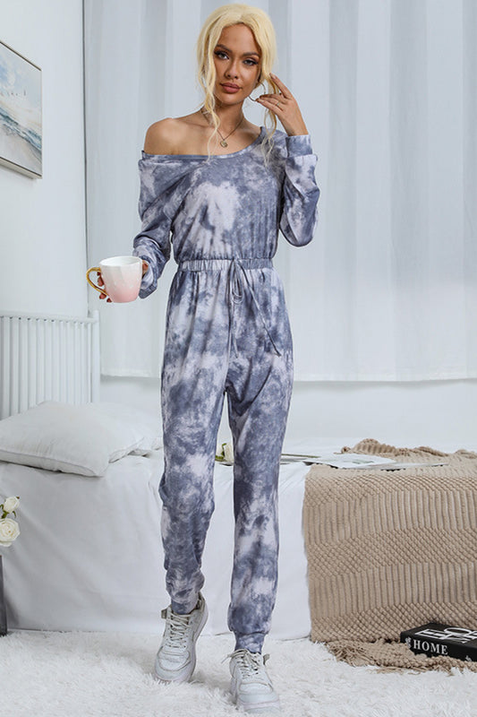 Tie-Dye Belt Jumpsuit - White Stag Clothing