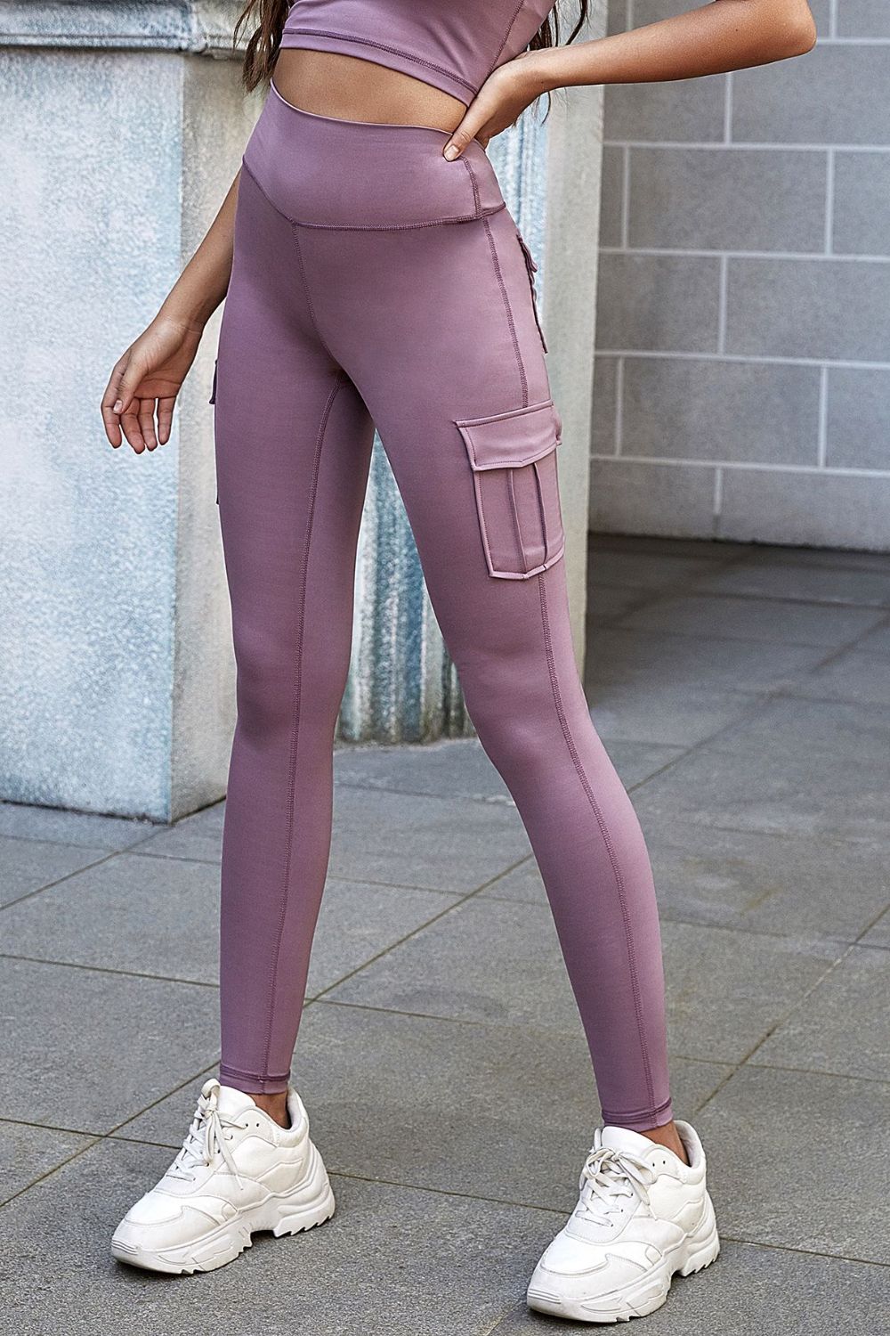 High Waist Leggings with Pockets - White Stag Clothing