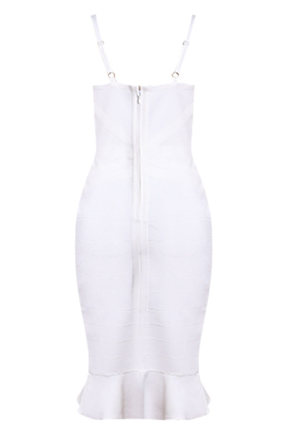 Spaghetti Strap Fishtail Bandage Dress - White Stag Clothing
