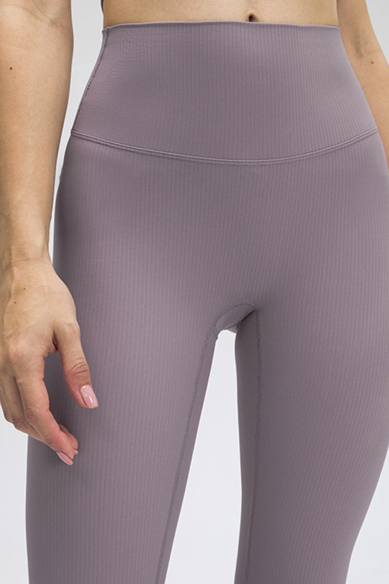 Seamless Wide Band Waist Sports Leggings - White Stag Clothing