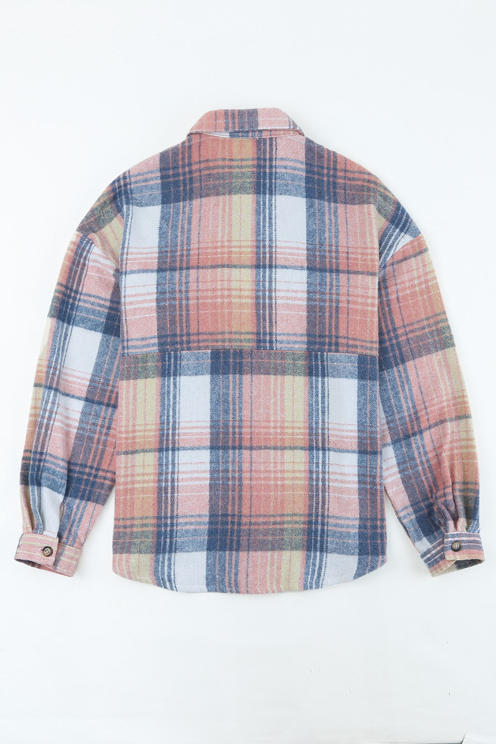 Plaid Dropped Shoulder Shacket - White Stag Clothing